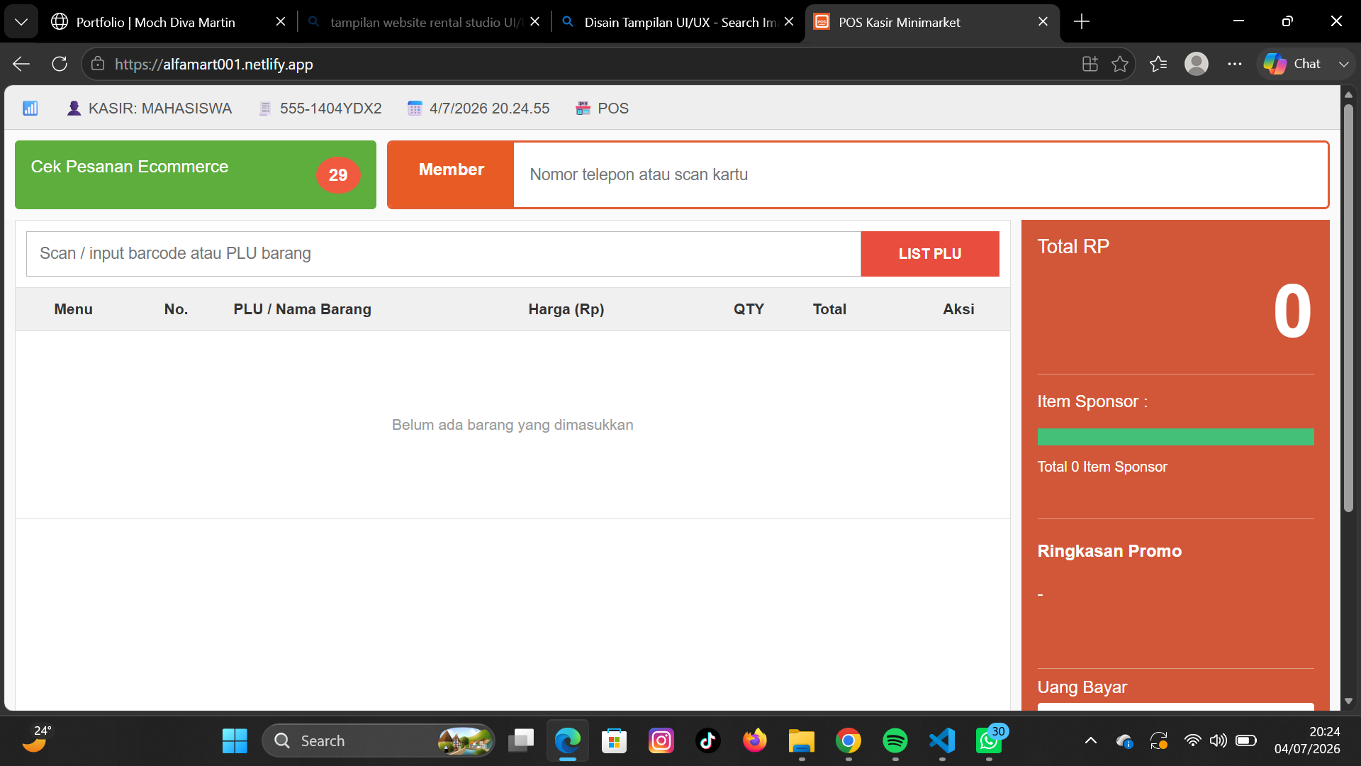 Website POS Kasir